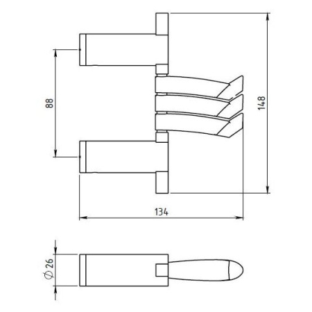 Полотенцедержатель  Novaservis Metalia 2 6281.0
