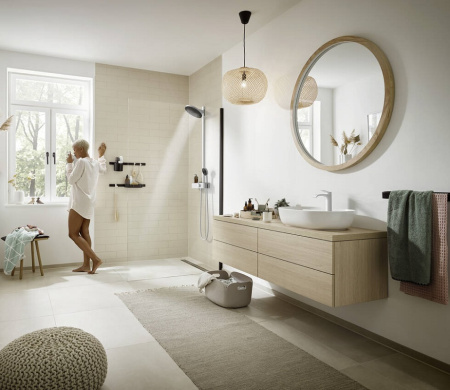 Душевая система с термостатом Hansgrohe Pulsify S 24241700, белый матовый