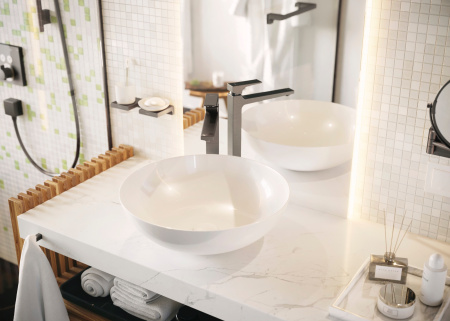 Стакан для зубных щеток Hansgrohe AddStoris 41749340 шлифованный черный хром