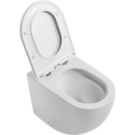 Унитаз ABBER Bequem AC1111TMW приставной белый матовый, безободковый