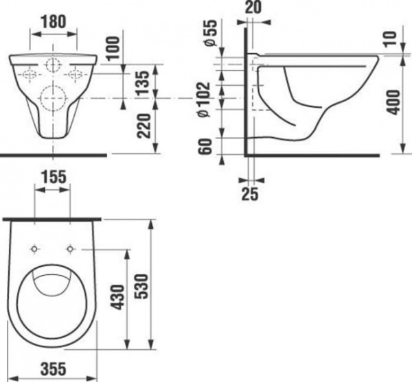 Унитаз подвесной Jika Lyra Dino 8213700000003