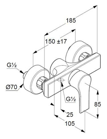 Смеситель для ванны Kludi Zenta SL 488703965