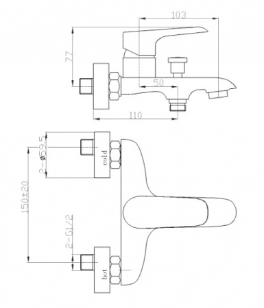 Смеситель WeltWasser Bonn 303 WT (10000002004)