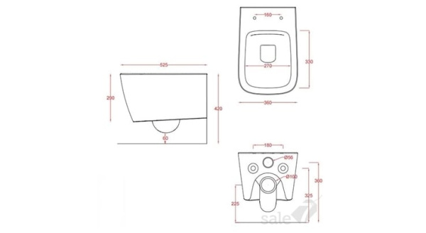 Унитаз подвесной безободковый Artceram ASV003 01 00 bi без сиденья