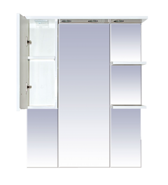 Зеркало-шкаф (74х100) Misty Орхидея 75 левый П-Жас02075-011СвЛ