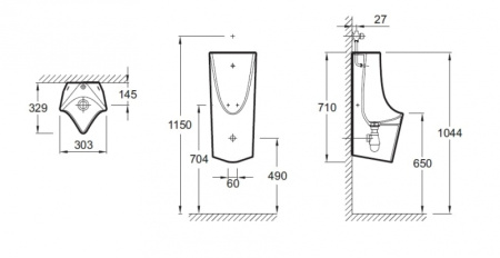 Писсуар Jacob Delafon Struktura EZA122-00