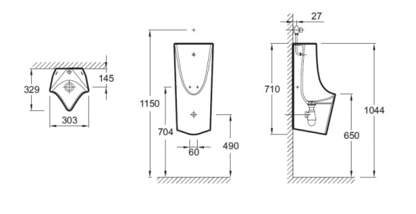 Писсуар Jacob Delafon Struktura EZA122-00