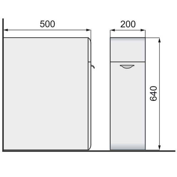 Тумба RAVAL  Space 20 напольная Белая Spa.01.20/N/W