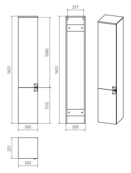 Пенал Misty Сахара 30 П-Сах0501-01Л левый