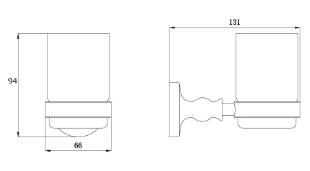 Подстаканник одинарный RUSH Crete CR35310