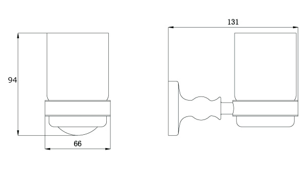 Подстаканник одинарный RUSH Crete CR35310