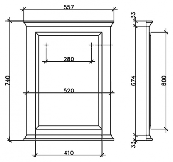 Зеркало Villeroy & Boch Hommage 85650200