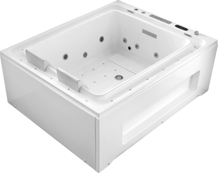 Акриловая ванна (185х150) Gemy G9268 K с гидромассажем, универсальная
