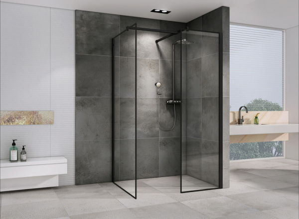 Душевой уголок (120х90) ABBER Immer Offen AG67129B черный