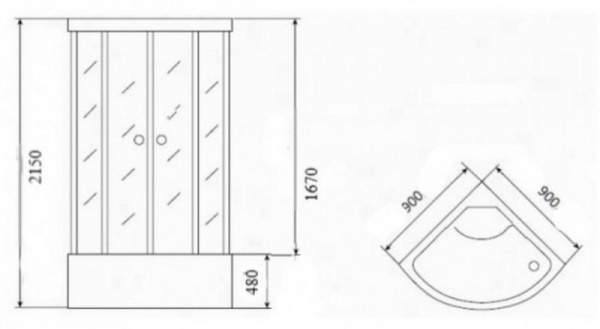 Душевая кабина Parly Super SP90