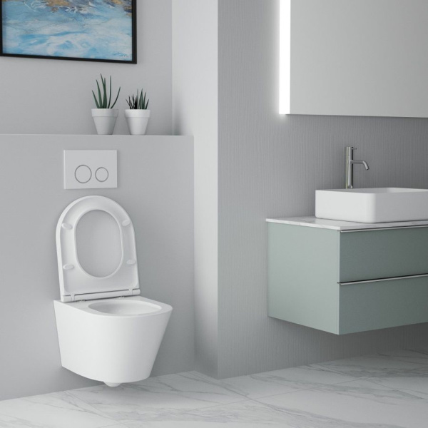 Унитаз подвесной безободковый Art&Max Bari AM822-V (без сиденья)