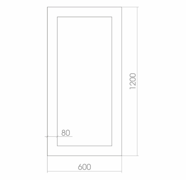 Зеркало (60х120) Silver Mirrors   Фиеста ФР-00000997