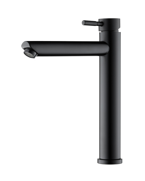 Смеситель для накладной раковины однорычажный высокий Orange Steel M99-121b черный