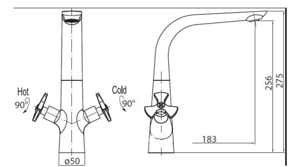 Смеситель для кухни BelBagno Elica ELI-LAM-CRM/TRE