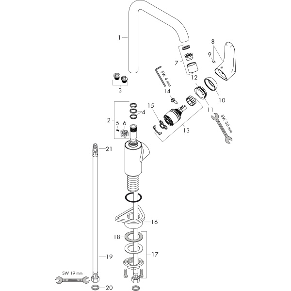 Смеситель для кухни Hansgrohe Focus M41 31820800 нержавеющая сталь