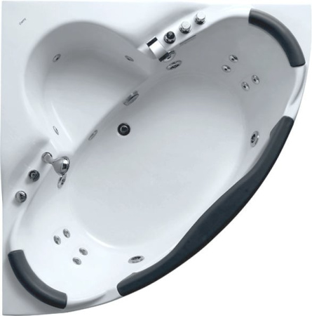 Акриловая ванна (155х155) Gemy G9025 II B с гидромассажем, универсальная