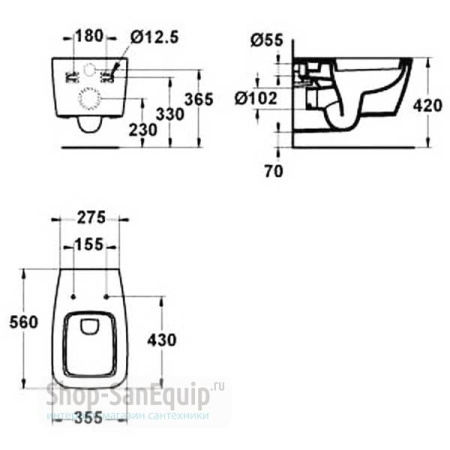Унитаз подвесной Ideal Standard Ventuno T316501 (сиденье микролифт)
