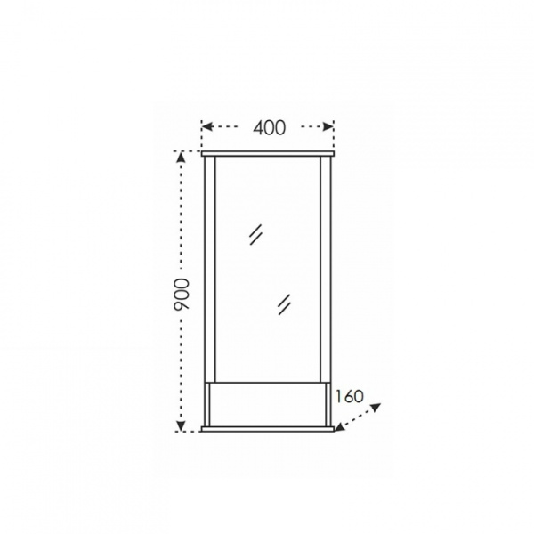 Зеркальный шкаф (40х90)  Санта Вегас 40 700176