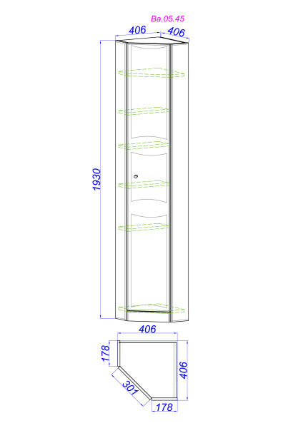 Пенал Aqwella Барселона 45 Ba.05.45