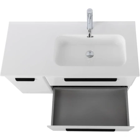 Тумба под раковину Cezares ECO-CER-N-1000-2C-1A-SO-BL-R Bianco Lucido без ручек