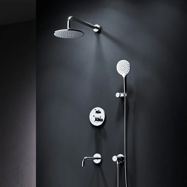 Душевой комплект термостатический с изливом Am.Pm X-Joy FT85A3RH30 хром