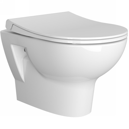 Подвесной унитаз безободковый Vitra Zentrum 5795B003-6077, с сиденьем микролифт