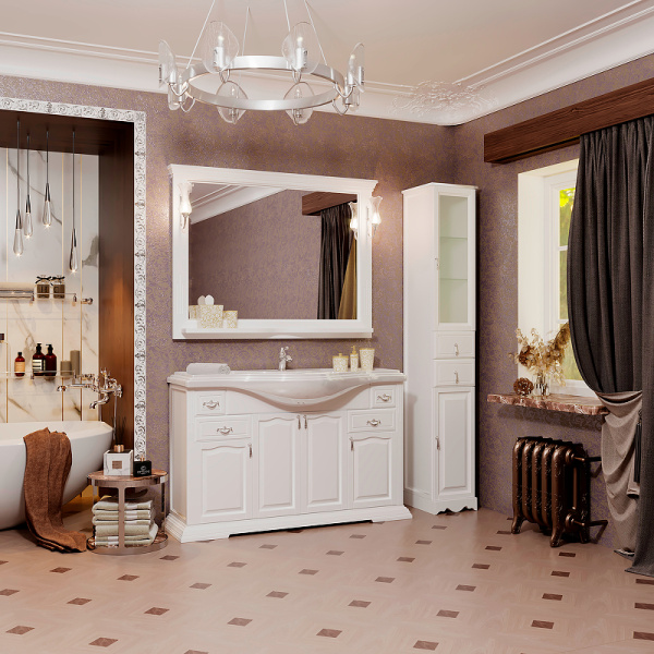 Пенал Opadiris Риспекто 30, цвет белый матовый, правый, 00-00005833