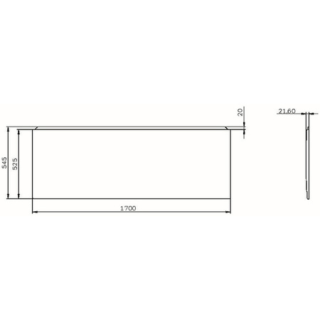 Фронтальная панель для ванны AM.PM X-Joy 170 W94A-170-070W-P
