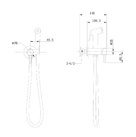 Гигиенический набор Bravat D9151CP-ENG