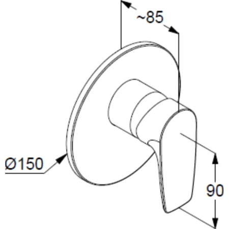 Смеситель для душа Kludi Pure&Solid 347550575
