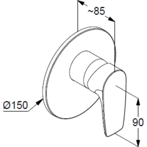 Смеситель для душа Kludi Pure&Solid 347550575