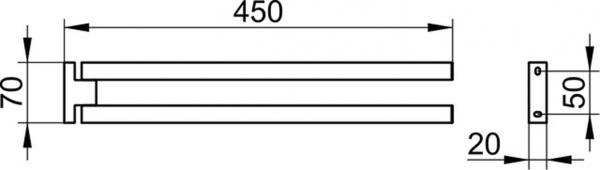 Полотенцедержатель Keuco Edition 90 Square 19118010000 Полотенцедержатель Keuco Edition 90 Square 19118010000