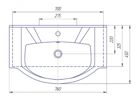 Раковина Kirovit Элеганс 750