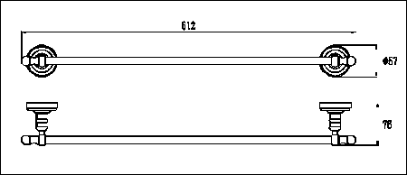 Держатель для полотенец Ganzer (бронза) GZ 31070D