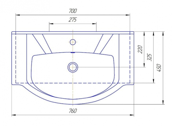 Раковина Kirovit Элеганс 750