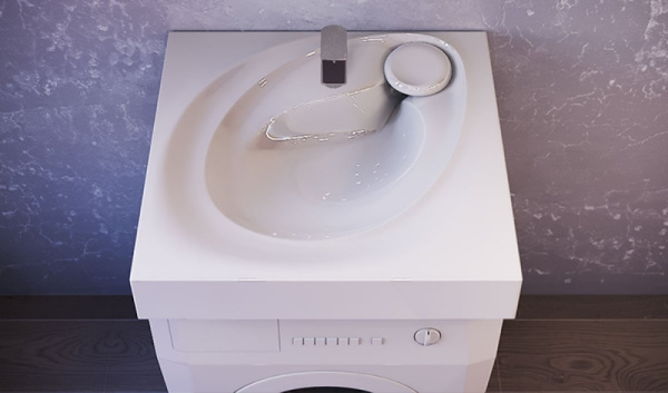 Раковина над стиральной машиной RAVAL Perla 60х55 Белая (Per.08.60/W)