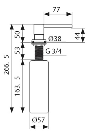 Дозатор встраиваемый в мойку KAISER KH-3023, песочный