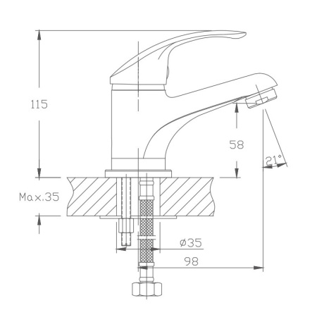 Смеситель для раковины Haiba HB1036
