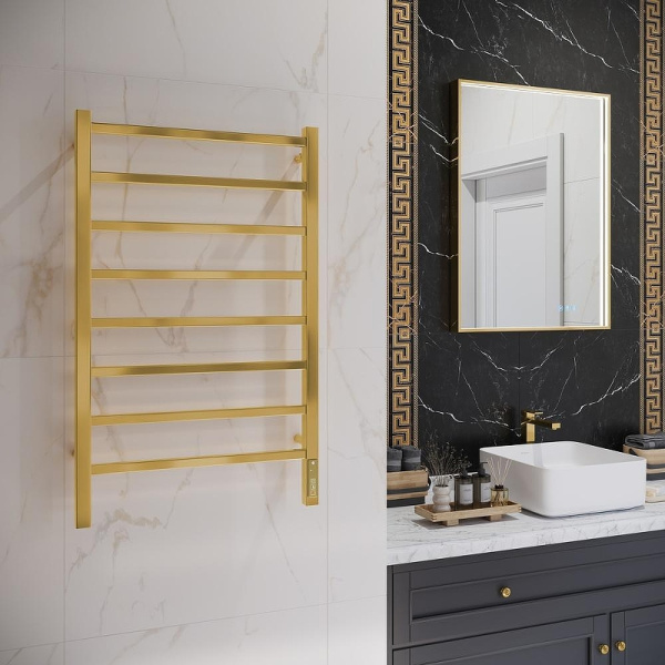 Полотенцесушитель электрический (50х85) П8 Terminus Ватикан 4670078566225 брашированное золото