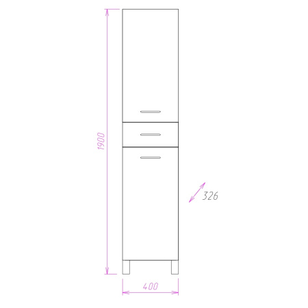Пенал напольный Onika Модерн 40 404009