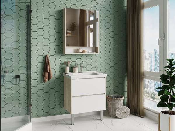 Тумба с раковиной Misty Мускат 60 УТ000013850