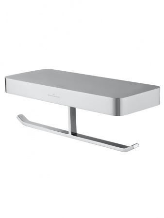 Двойной держатель для туалетной бумаги с полкой WONZON & WOGHAND LOTTE, хром WW-8356