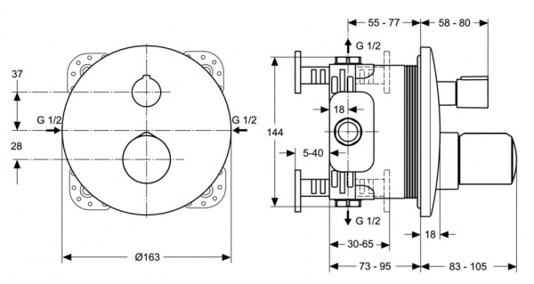 Смеситель для душа Ideal Standard Melange A4721AA