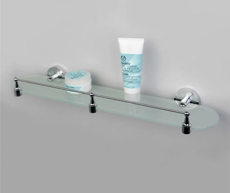 Полка стеклянная с бортиком WasserKRAFT Isen K-4044