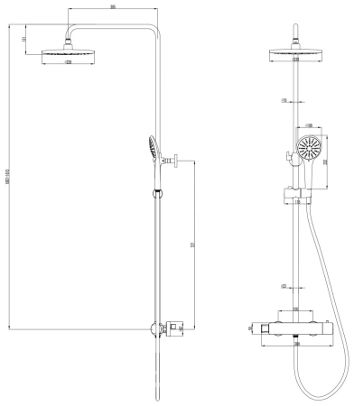 Душевая система Lemark Bronx (LM3772GM)